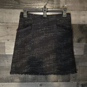 loft black tweed pencil skirt